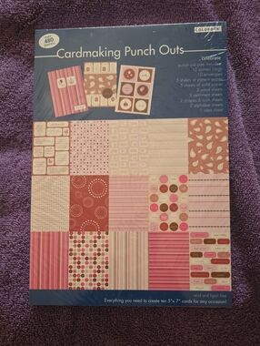 Colorbok Pink Cardmaking Punch Outs Kit - Assorted Pink Patterns